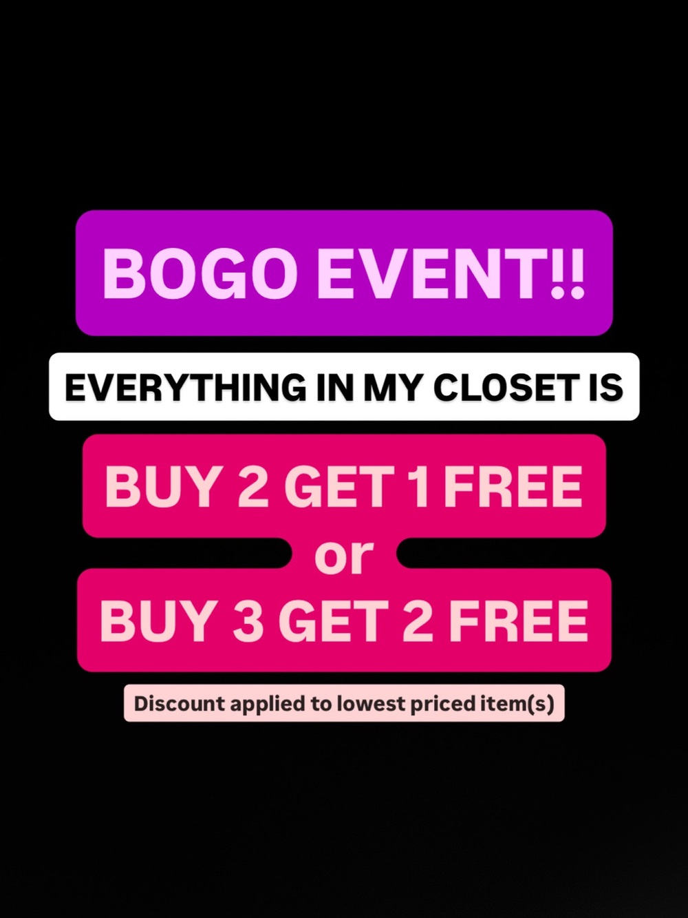 BOGO SALE!!
